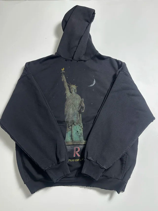꼬부기 / 발렌시아가 후드티 , 24fw 자유의여신상후드/카멜프린트/3D입체컷팅/핸드메이드