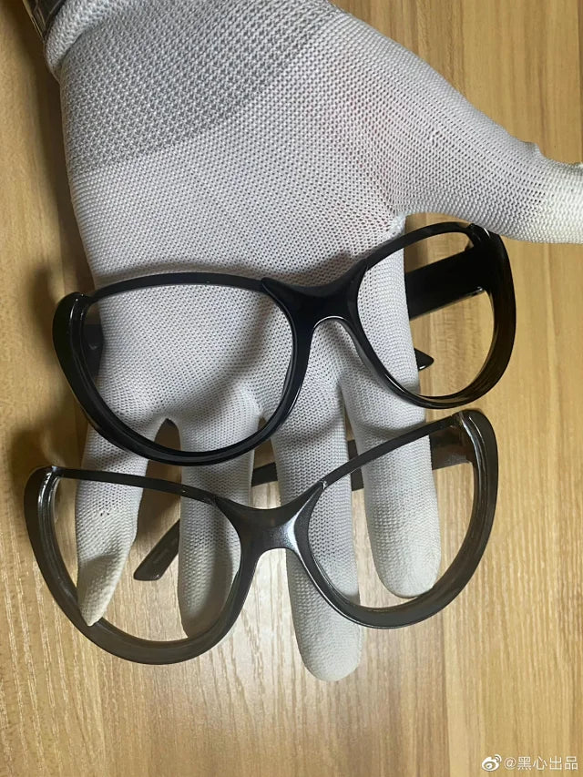 블랙하트 / 발렌시아가 선글라스 , 파리 22쇼 라지X팬더 선글라스 다크그레이 블랙 투톤