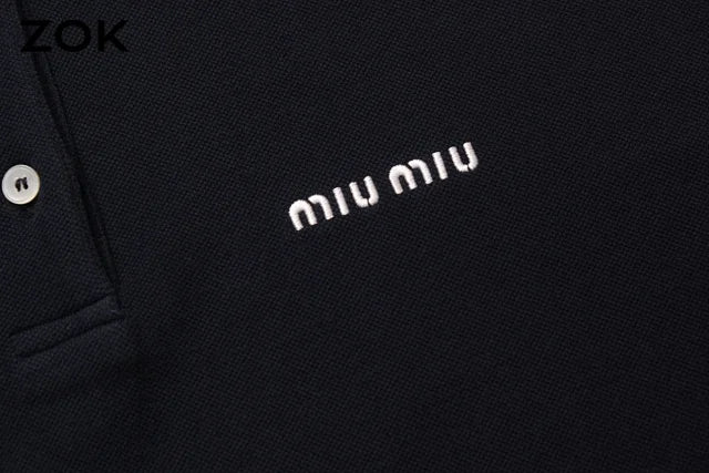 zok/미우미우 남성 여성 긴팔 폴로 셔츠