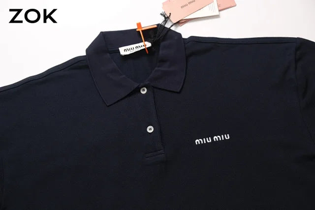 zok/미우미우 남성 여성 긴팔 폴로 셔츠