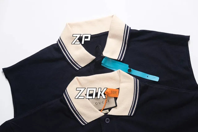 ZOK / 구찌 카라티 , 네이비 SS24 폴로티셔츠