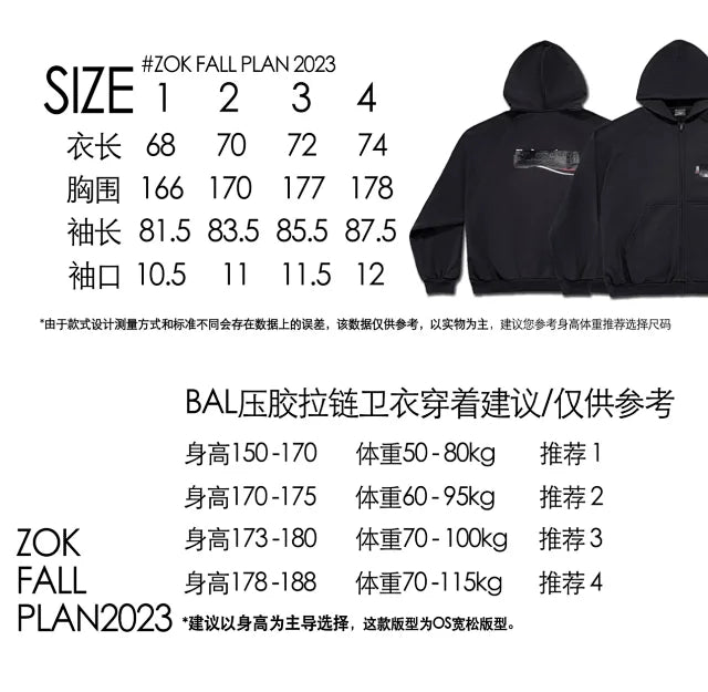 zok/ 발렌시아가 남성 오버핏 후드