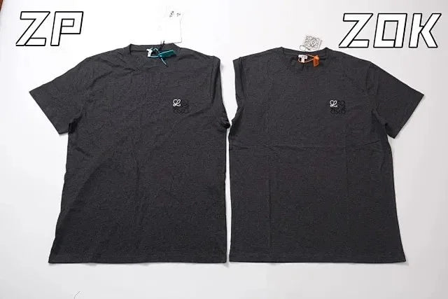 ZOK / 로에베 반팔티 , 로고 자수 차콜그레이