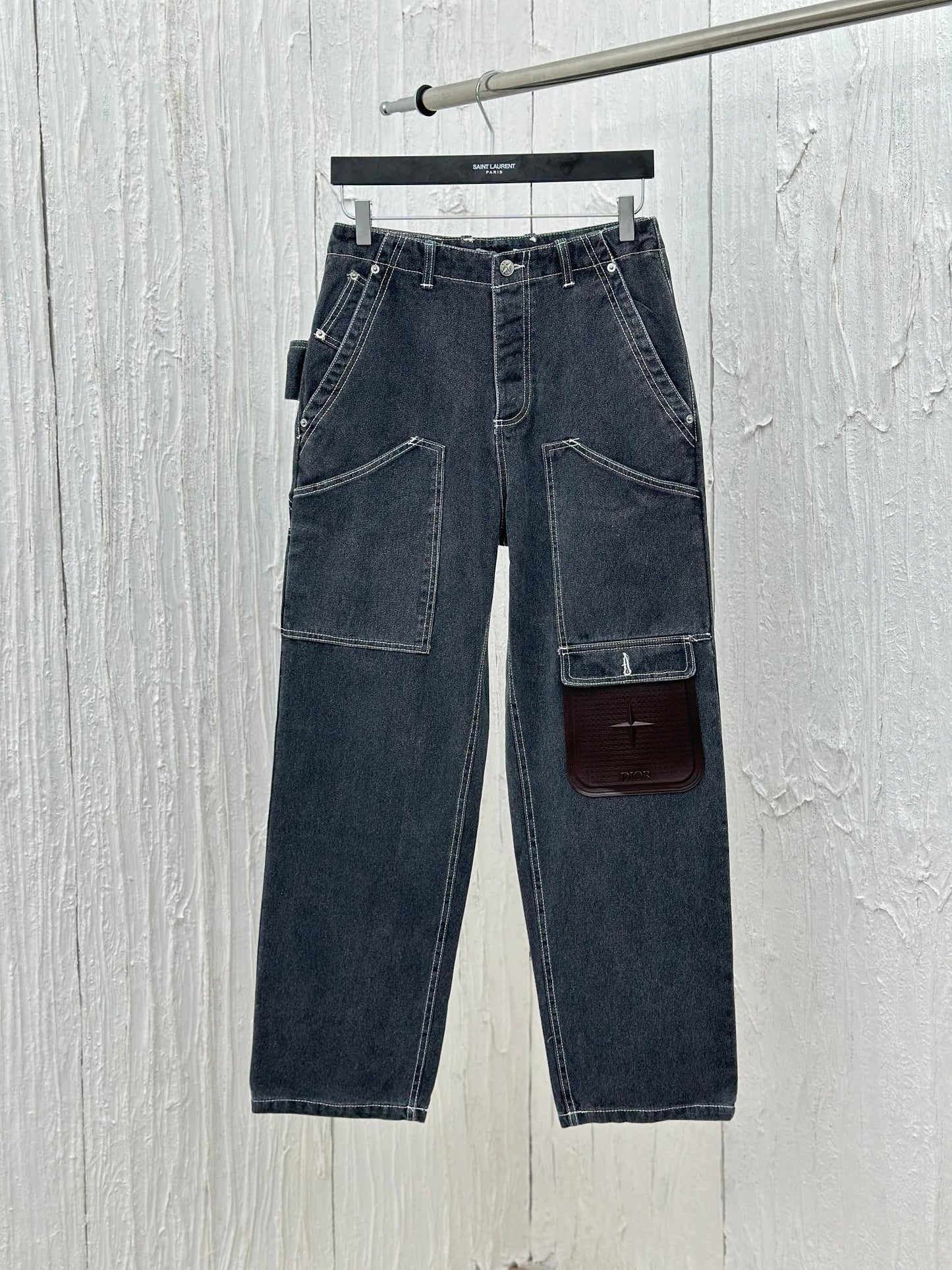 체인2호 /Dio*/디올 24FW 디올 연명 돌섬 포대 캔버스 청바지 긴바지