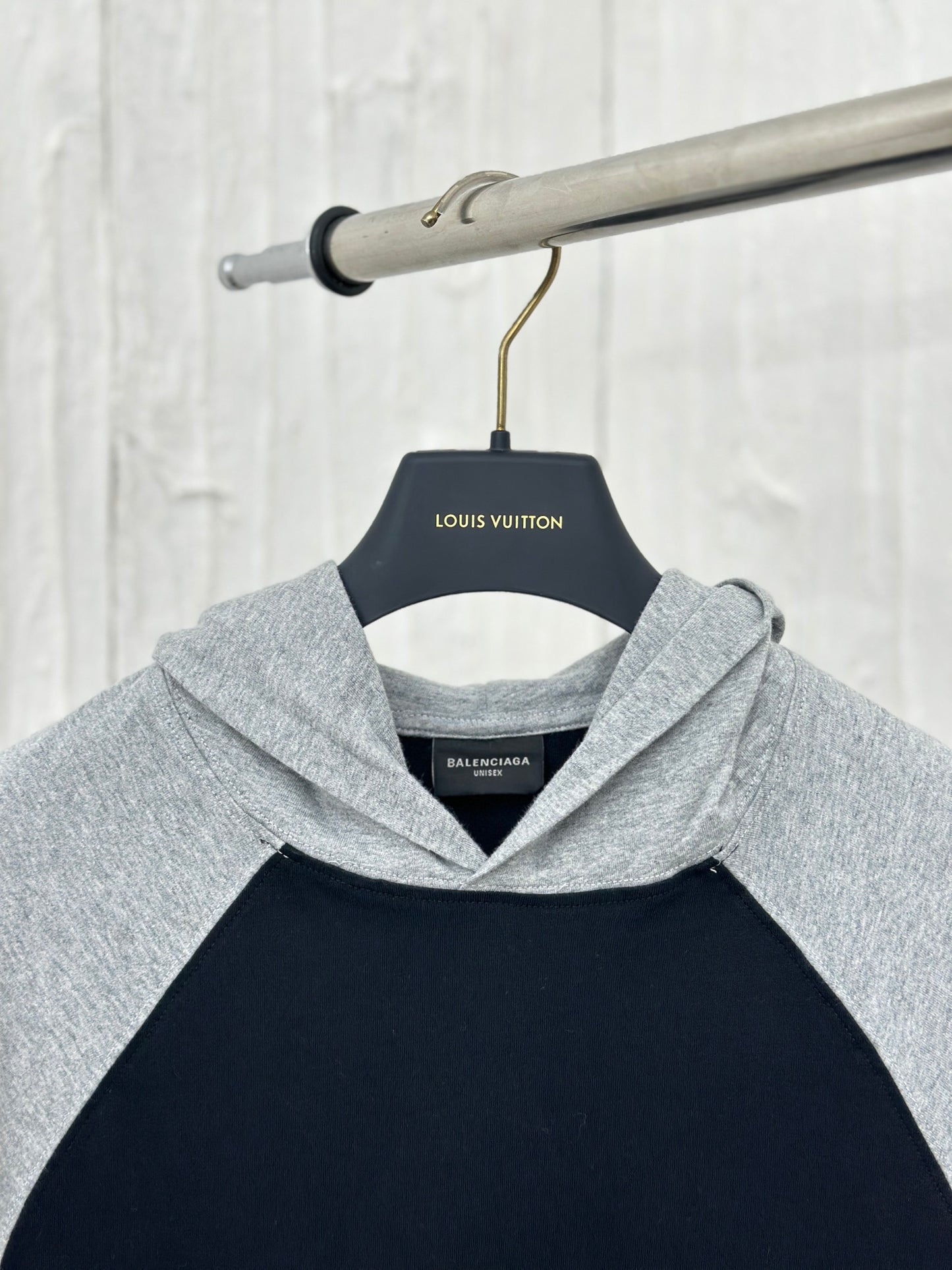 체인2호 /Balenciag*/파리 BLCG24fw 새로운 프린트 손으로 그린 낙서 연마 합색 후드 긴 소매