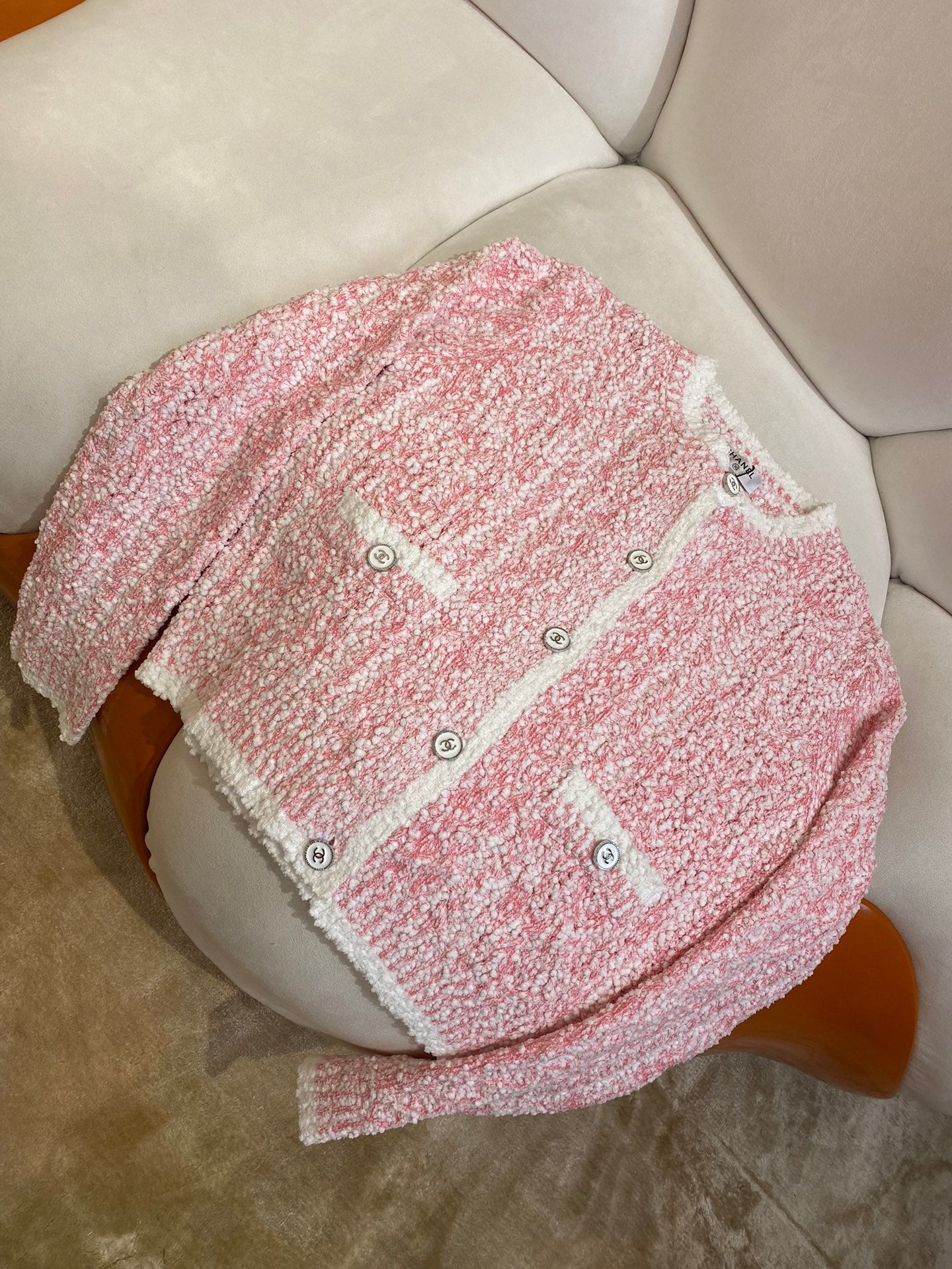 체인2호 /CHANEL 샤넬 자카드 카디건 코트
