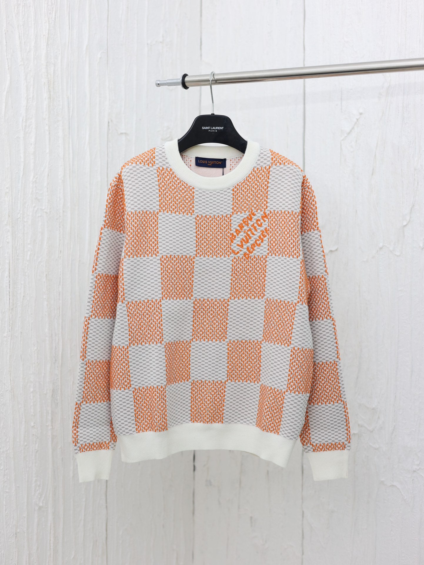 체인2호 /루이 24AW 바둑판 모직 블라우스