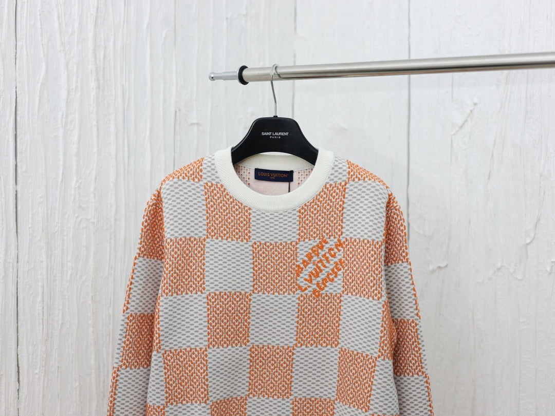 체인2호 /루이24AW 바둑판 모직 블라우스