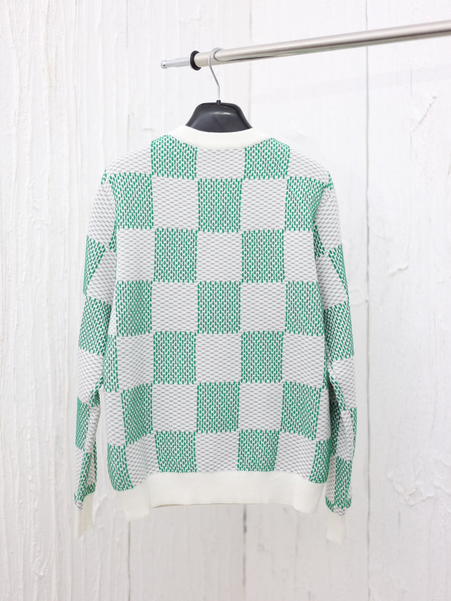 체인2호 /루이24AW 바둑판 모직 블라우스
