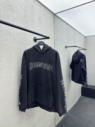체인2호/발렌시아가 남성 산스크리트어 워싱 후드티
