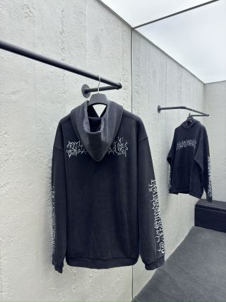 체인2호/발렌시아가 남성 산스크리트어 워싱 후드티