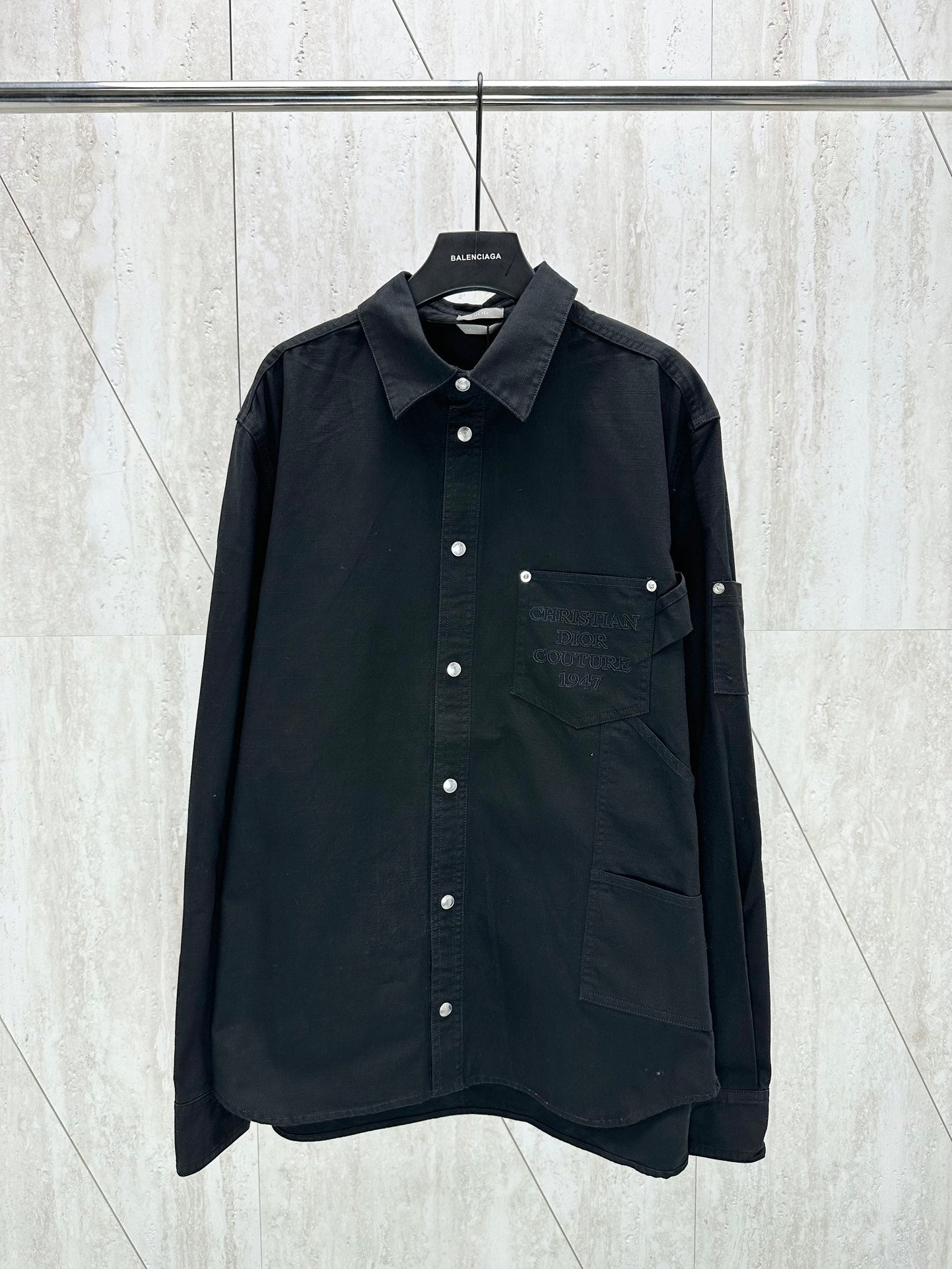 체인2호/디올 남성 24Fw 가슴 자수 셔츠 코트