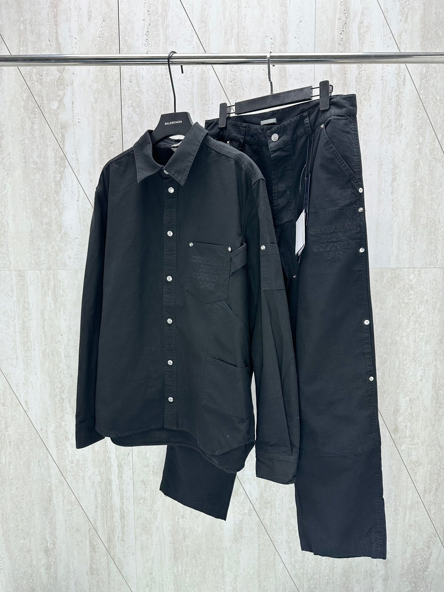 체인2호/디올 남성 24Fw 가슴 자수 셔츠 코트