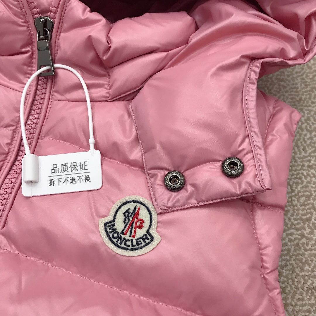 AA/몽*레어 아동 후드 조끼 패딩 핑크