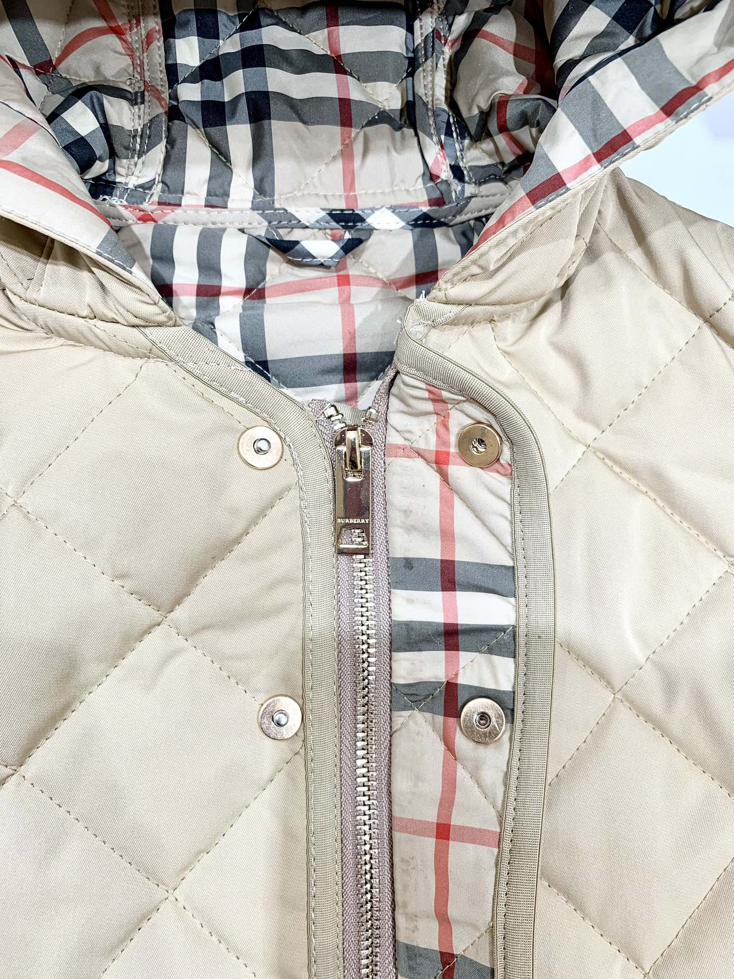 AA/버버리 아동 미디엄 롱 패딩 코트 카키