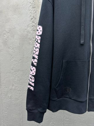 체인2호/크롬하츠 남여 뒤에 소녀 프린트 지퍼 코트