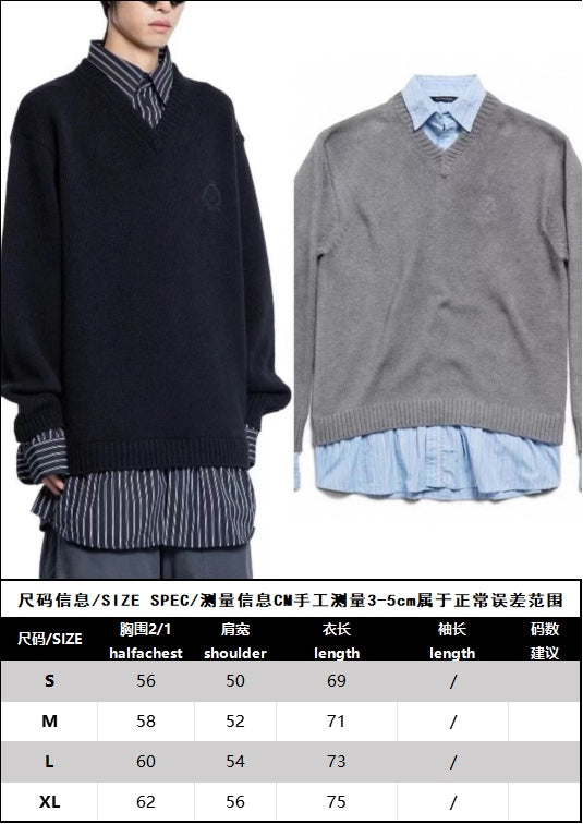R공장 / 발렌시아가 남성 Neck Sweater 니트