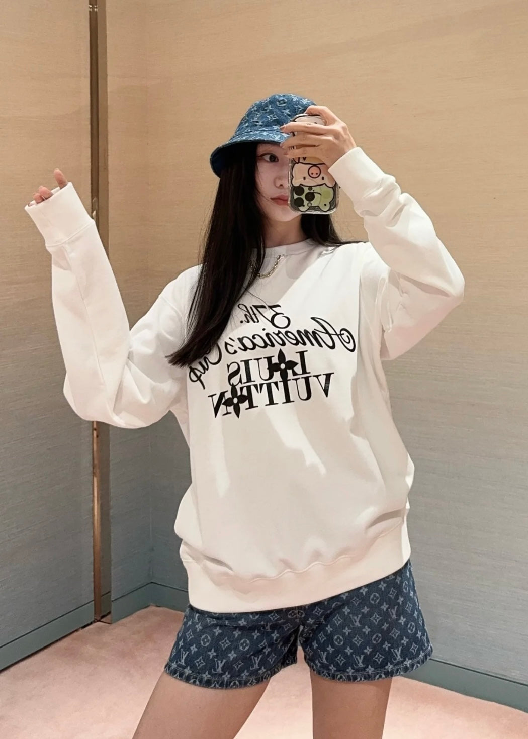 TJ셀러/루이비통 여성 라운드 후드티