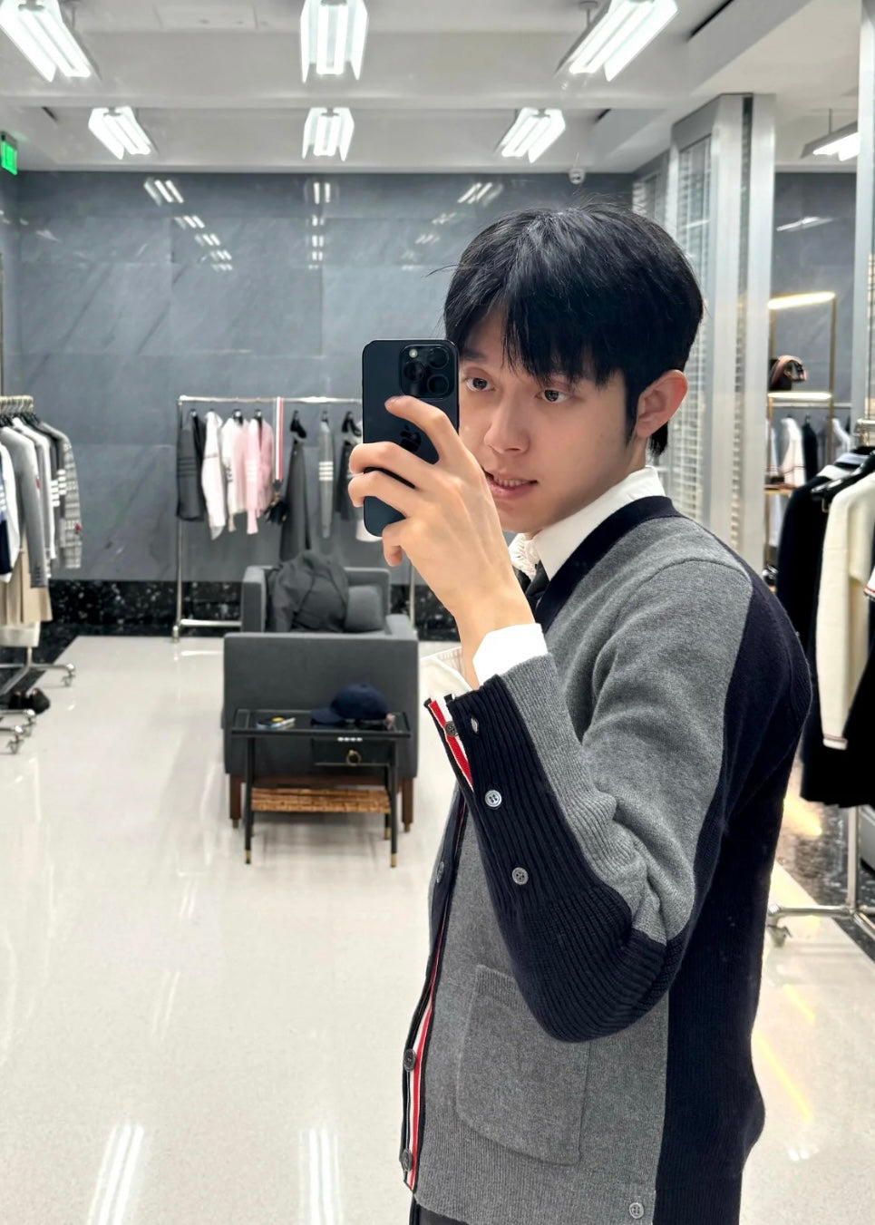 TJ셀러/톰브라운 남성 울 니트 카디건