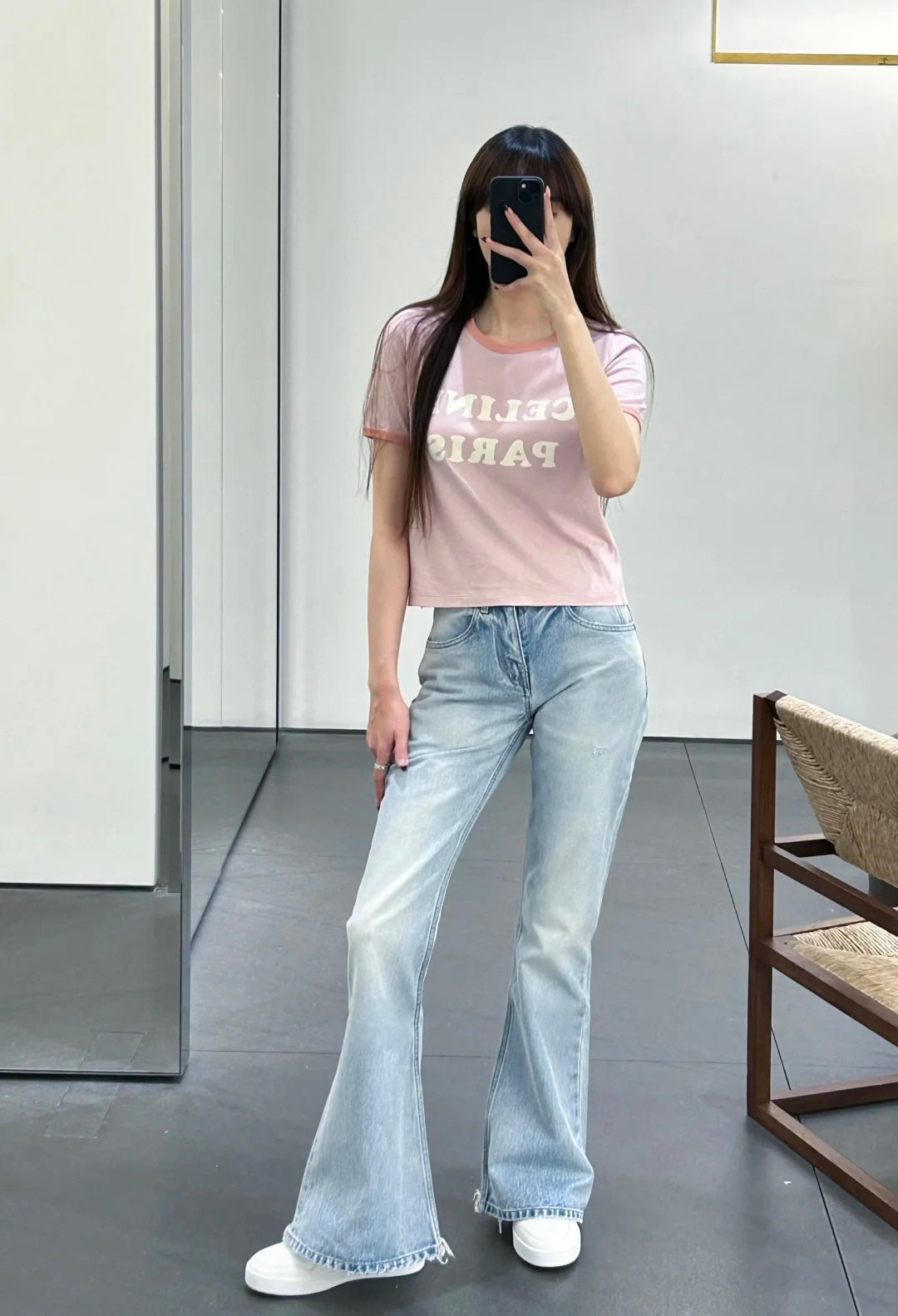 체인2호/셀린느 여성 알파벳 반팔 티셔츠