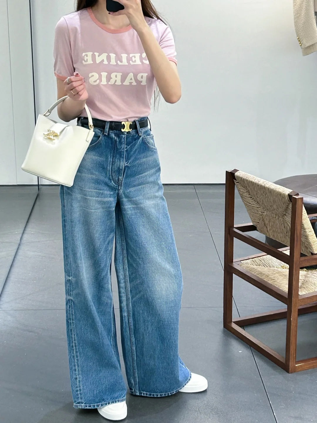 체인2호/셀린느 여성 알파벳 반팔 티셔츠