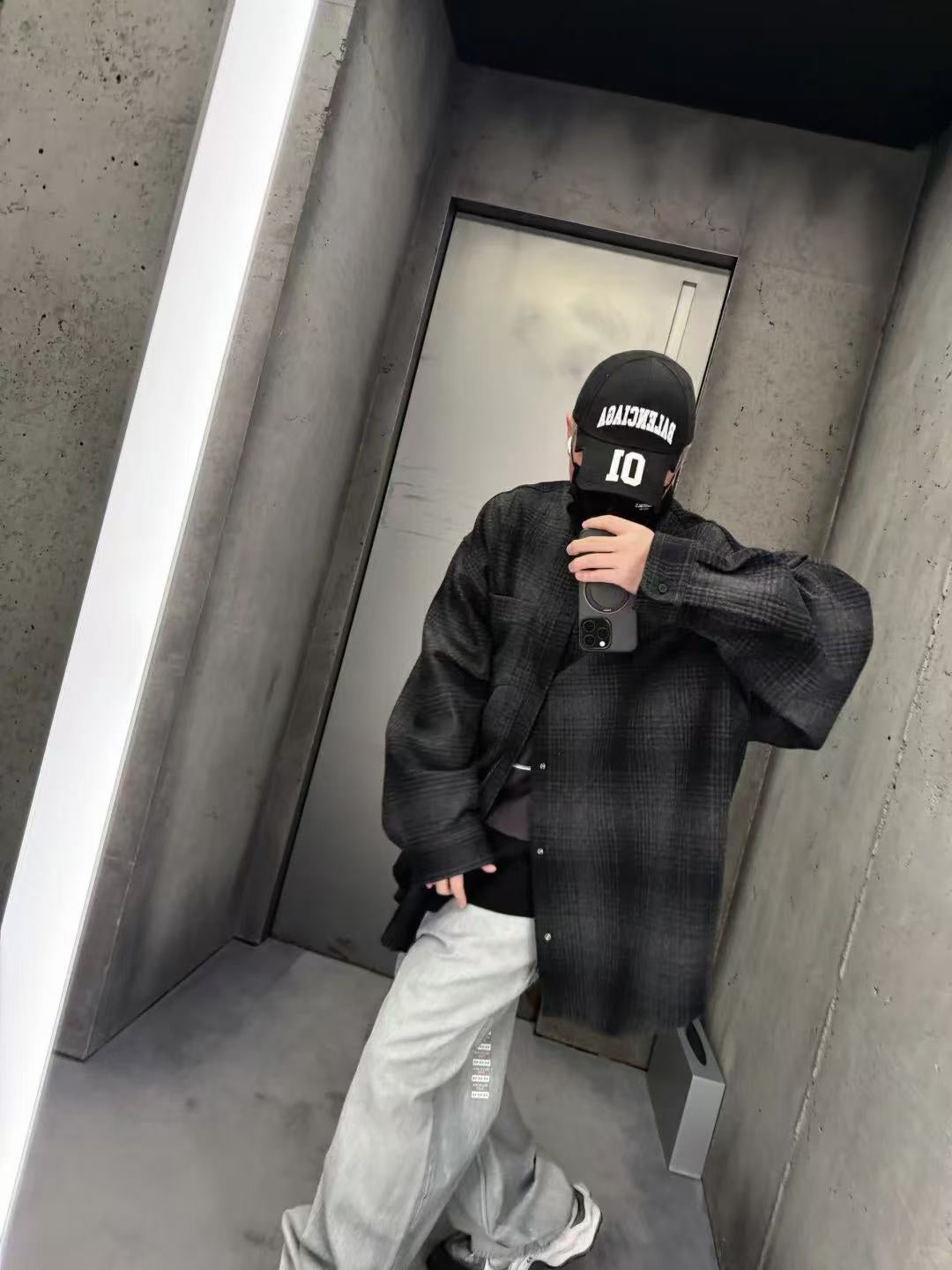 체인2호/발렌시아가 남성 무늬 긴팔 셔츠