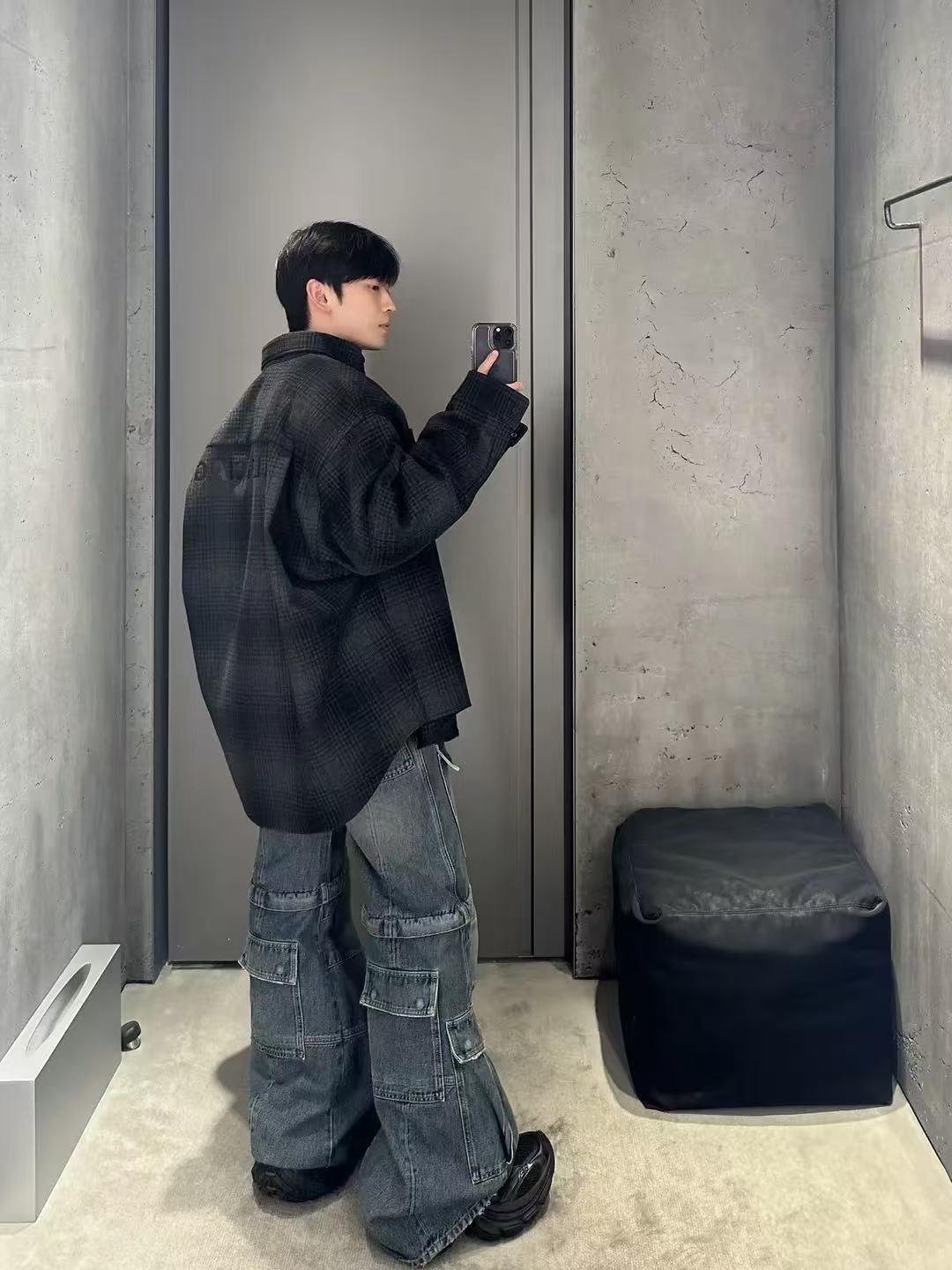 체인2호/발렌시아가 남성 무늬 긴팔 셔츠