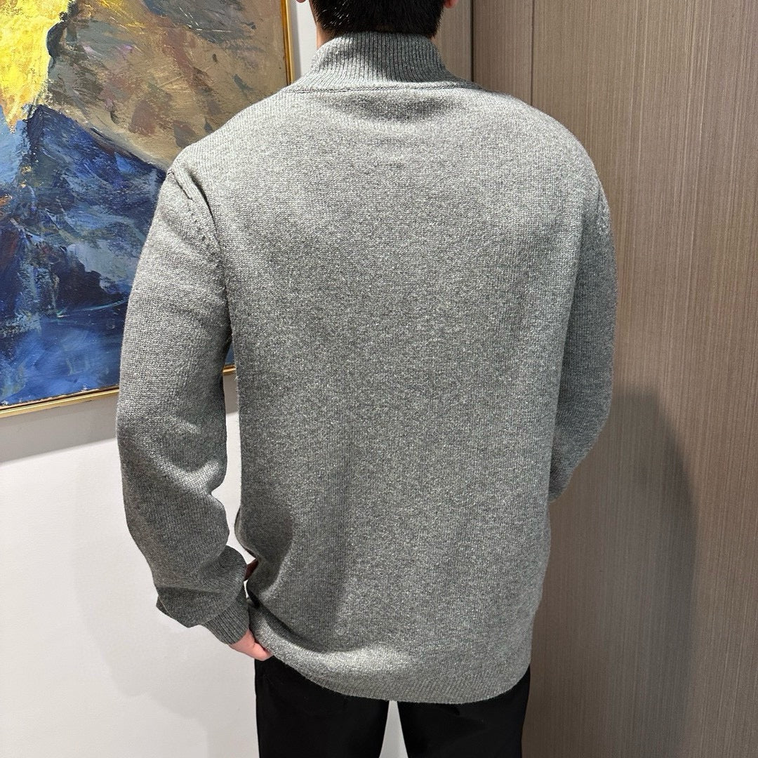 체인2호/프라다 남성 울 자수 지퍼 카디건