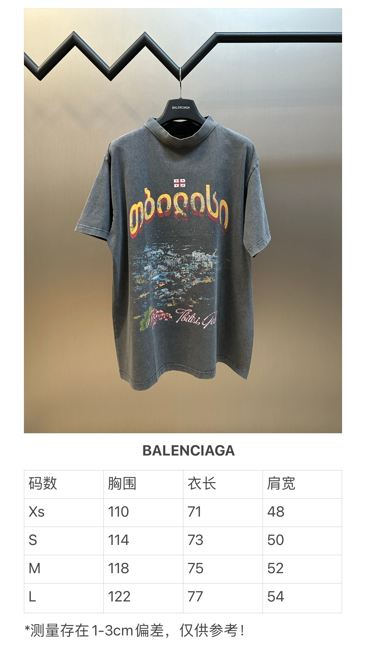 체인2호/발렌시아가 남성 프린트 반팔
