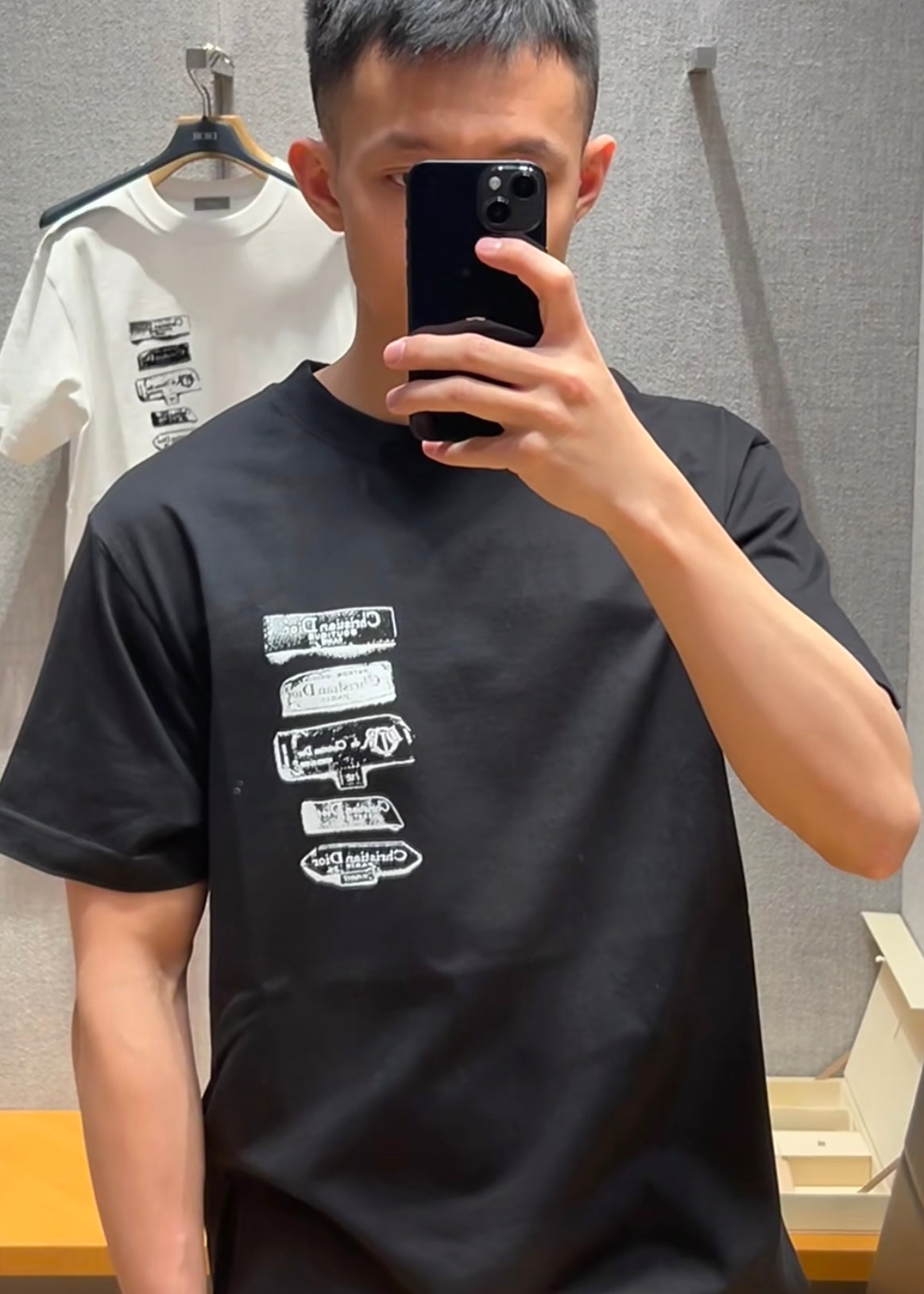 TJ셀러/ 디올 남성 루즈핏 라운드 티셔츠