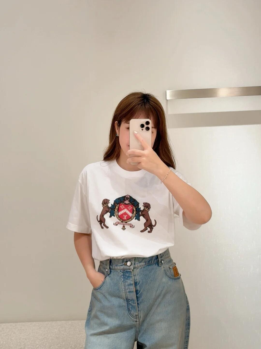 R공장/루이비통 남성 면 티셔츠