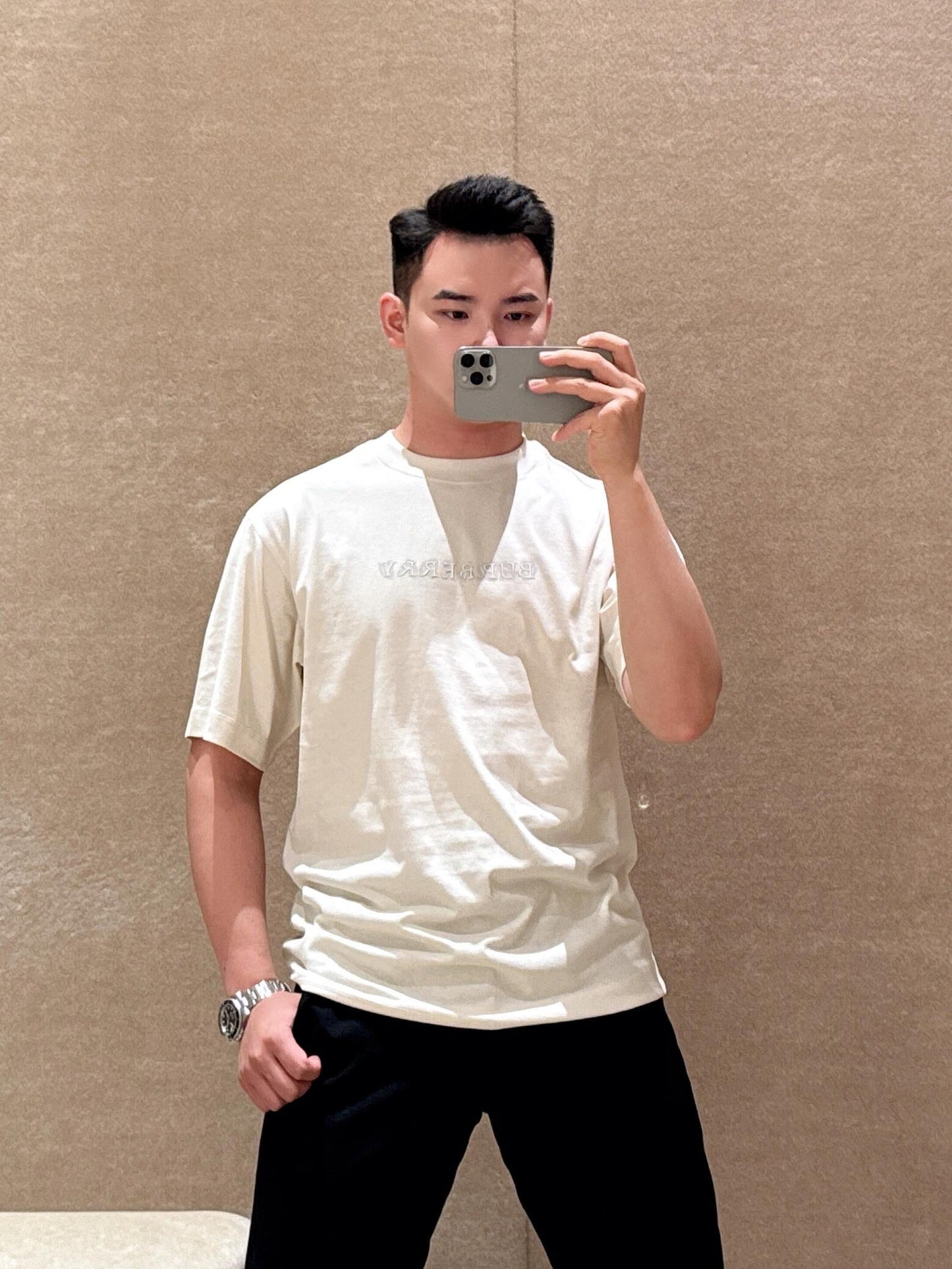 R공장/버버리 남성 면 티셔츠