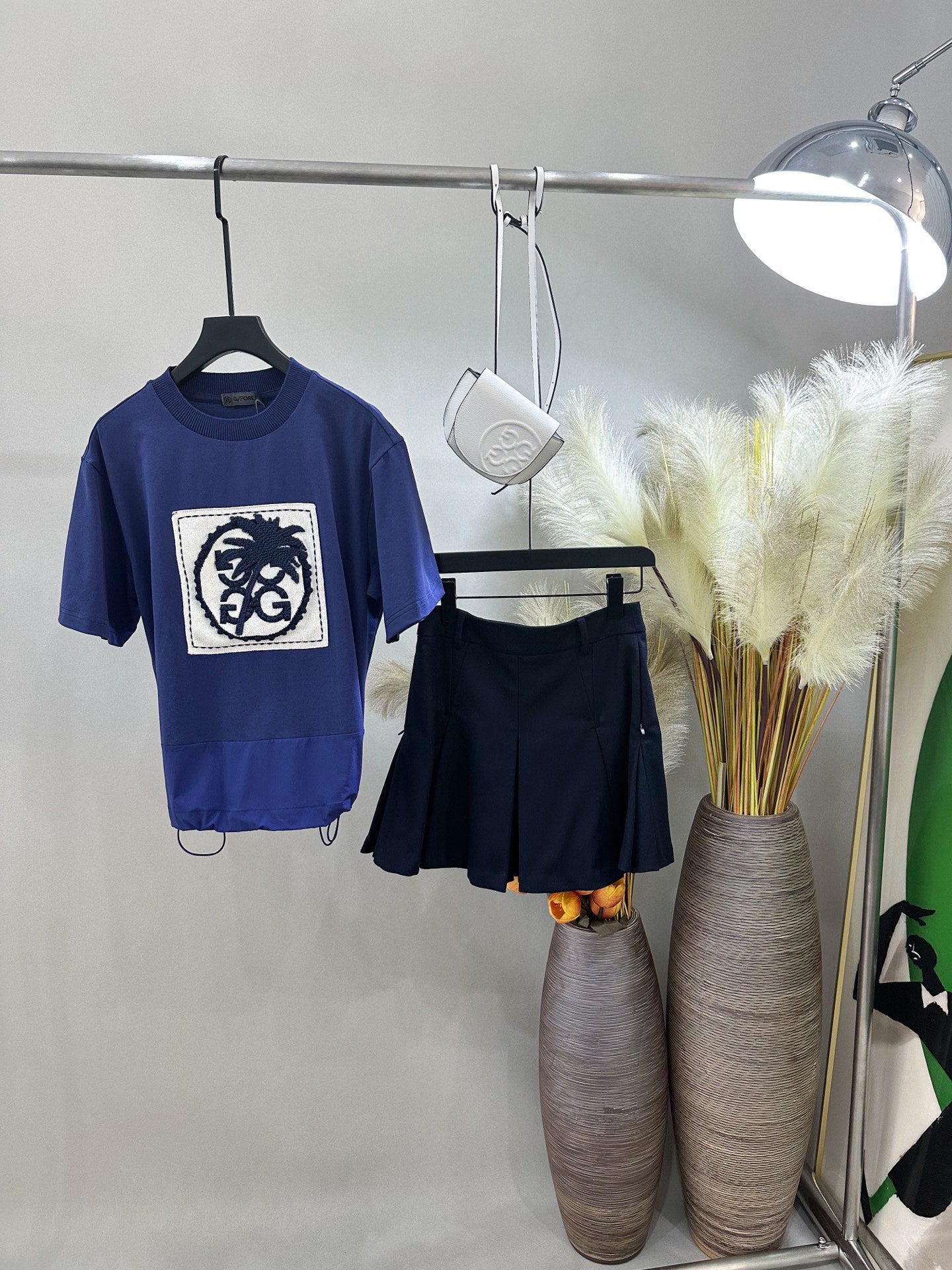마이골프/G/FORE 여성 라운드넥 반팔