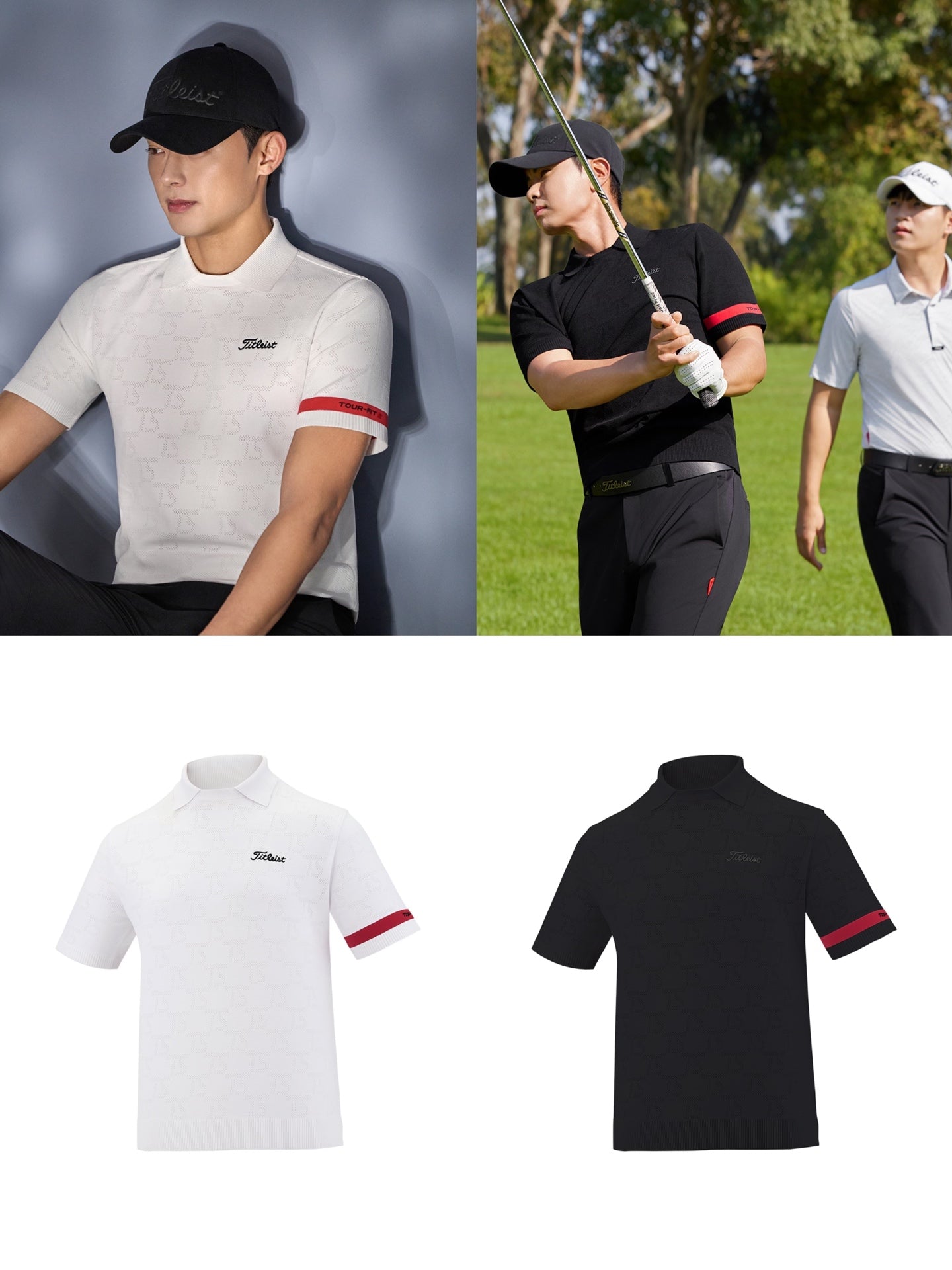 마이골프/Titleist 남성 니트 반팔