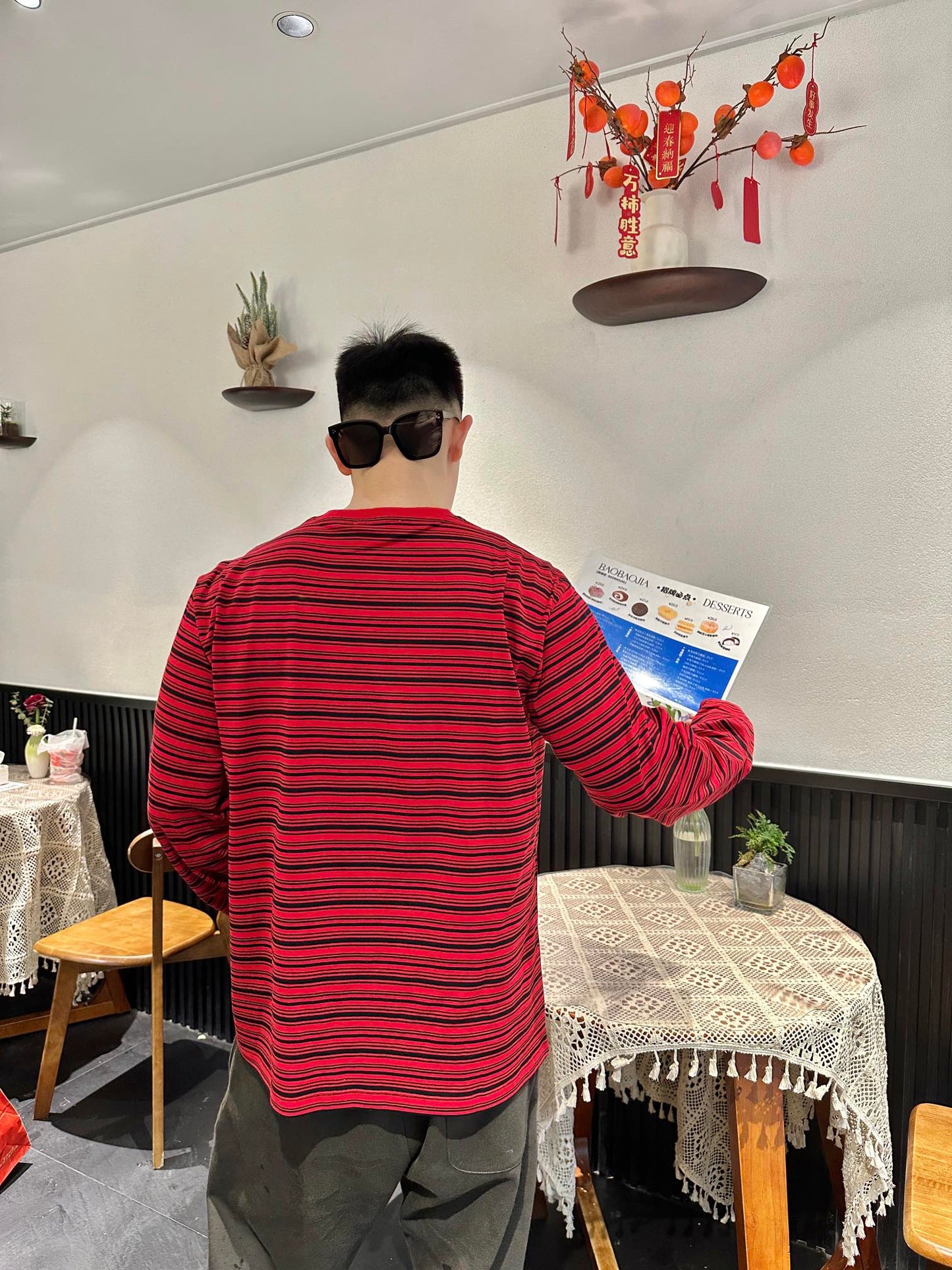 GTR/미우미우 남성 스트라이프 긴팔 티셔츠