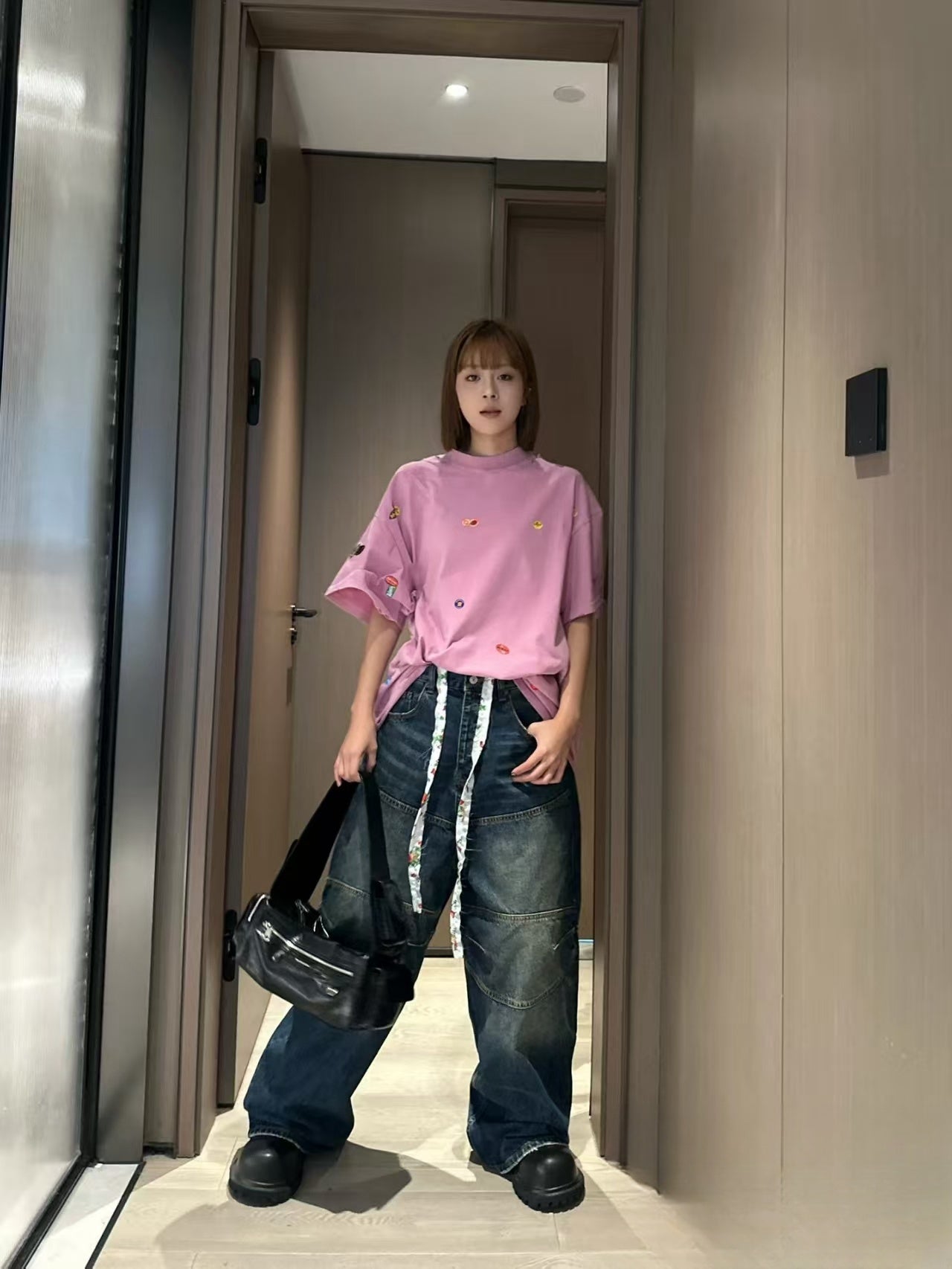 GTR/발렌시아가 남성 와이드 청바지