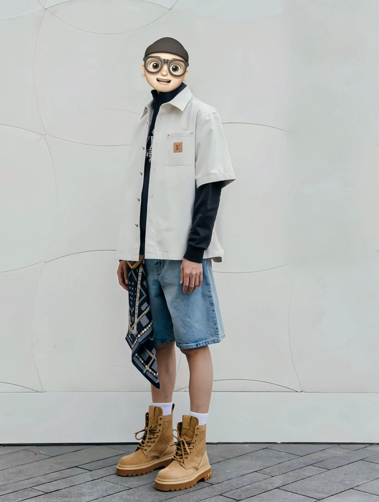 체인2호/루이비통 남성 데님 반바지