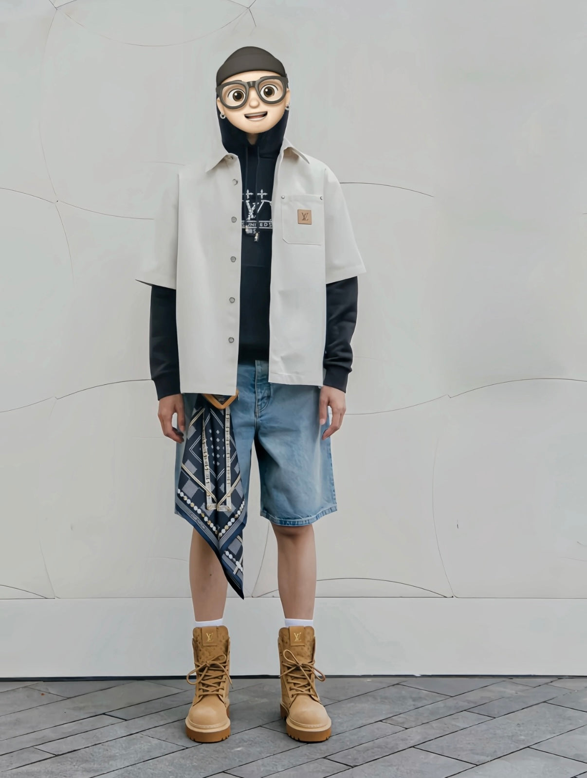 체인2호/루이비통 남성 데님 반바지