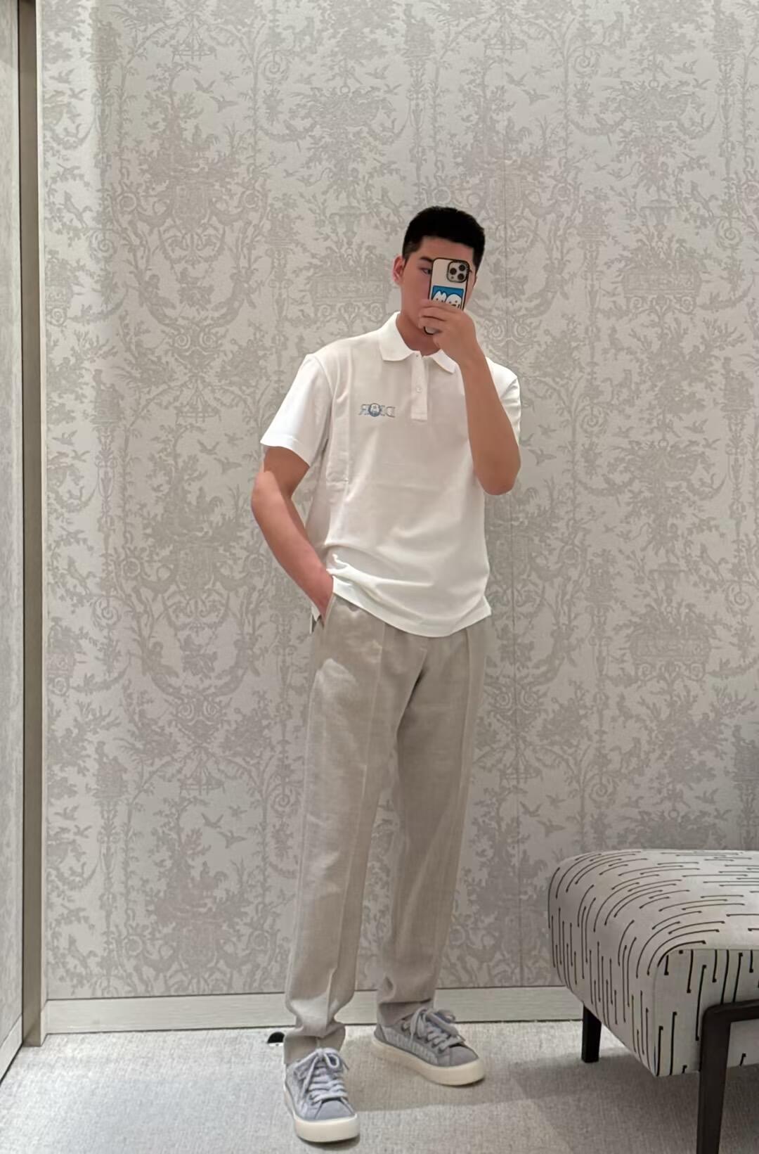 R공장/디올 남성 폴로넥 반팔 셔츠