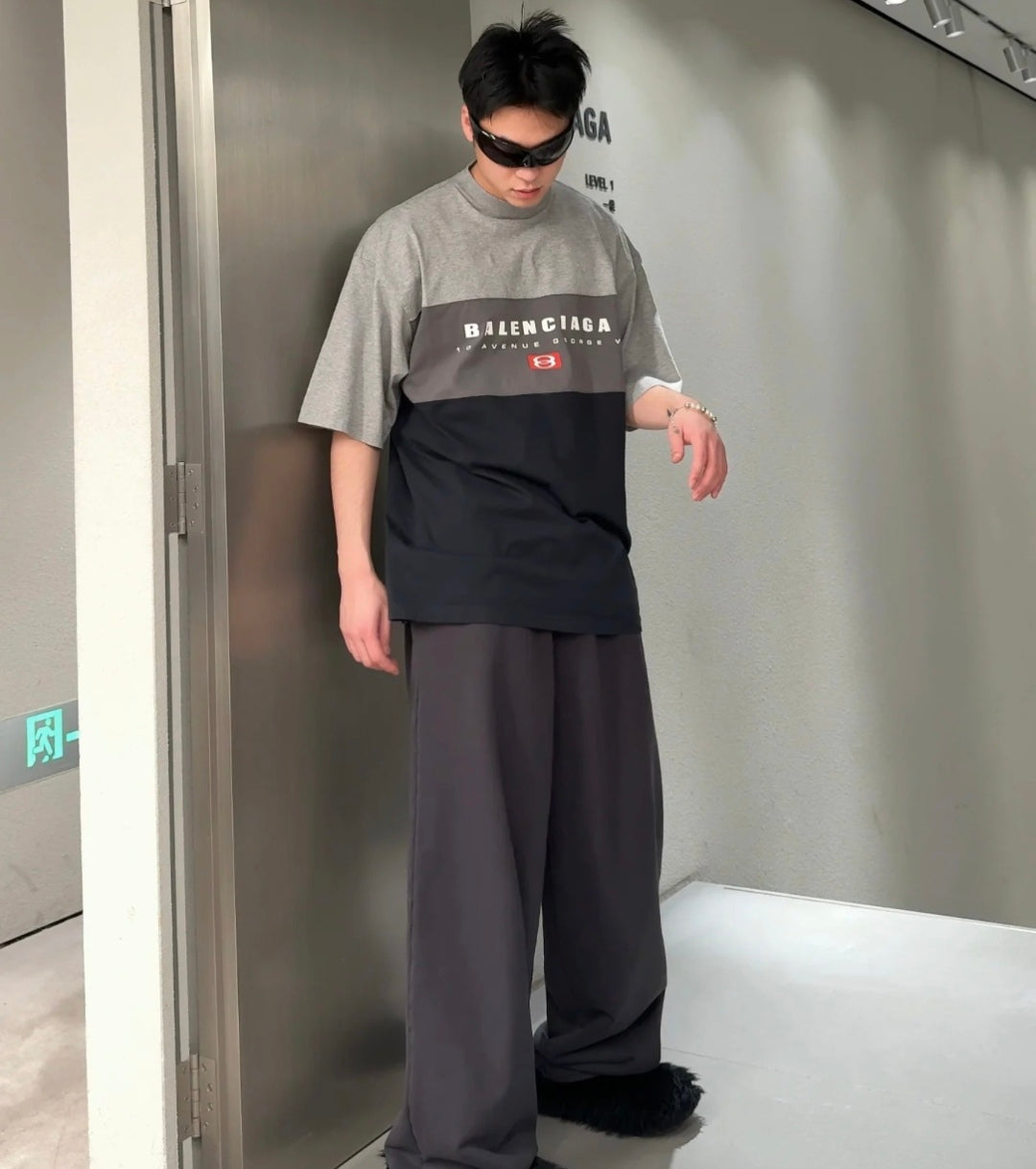 R공장/발렌시아가 남성 반팔 티셔츠