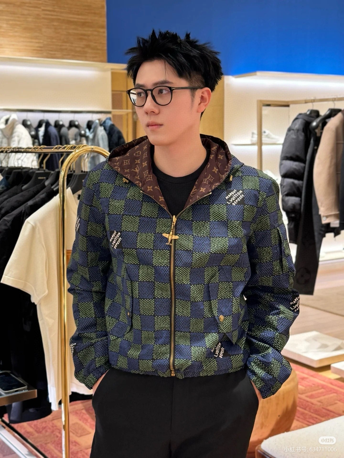 체인2호 / 루이비통 남성 양면 지퍼 자켓