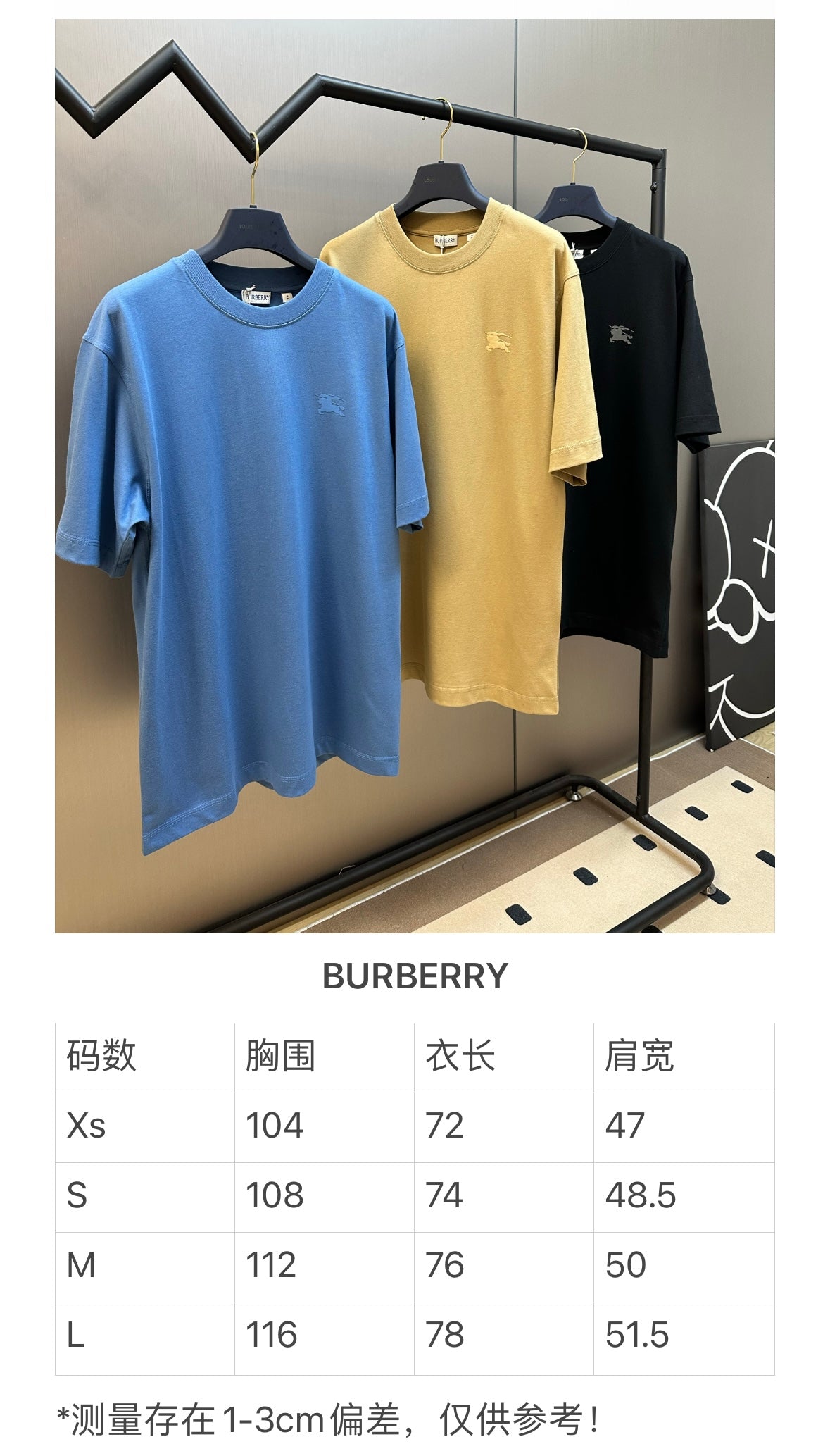 체인2호 / 버버리 남성 반팔 티셔츠