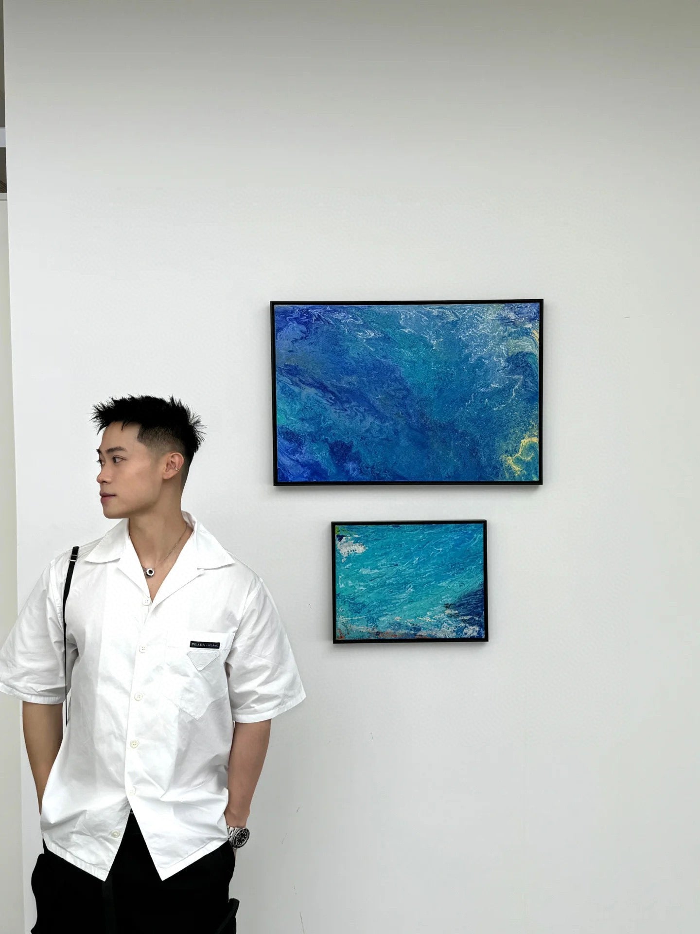 체인2호 / 프라다 남성 반팔 셔츠