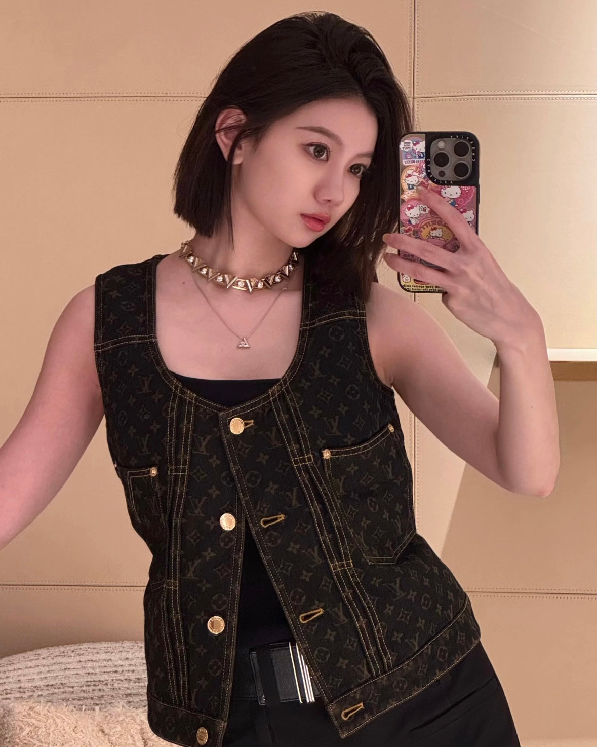 체인2호 / 루이비통 여성 데님 조끼 자켓