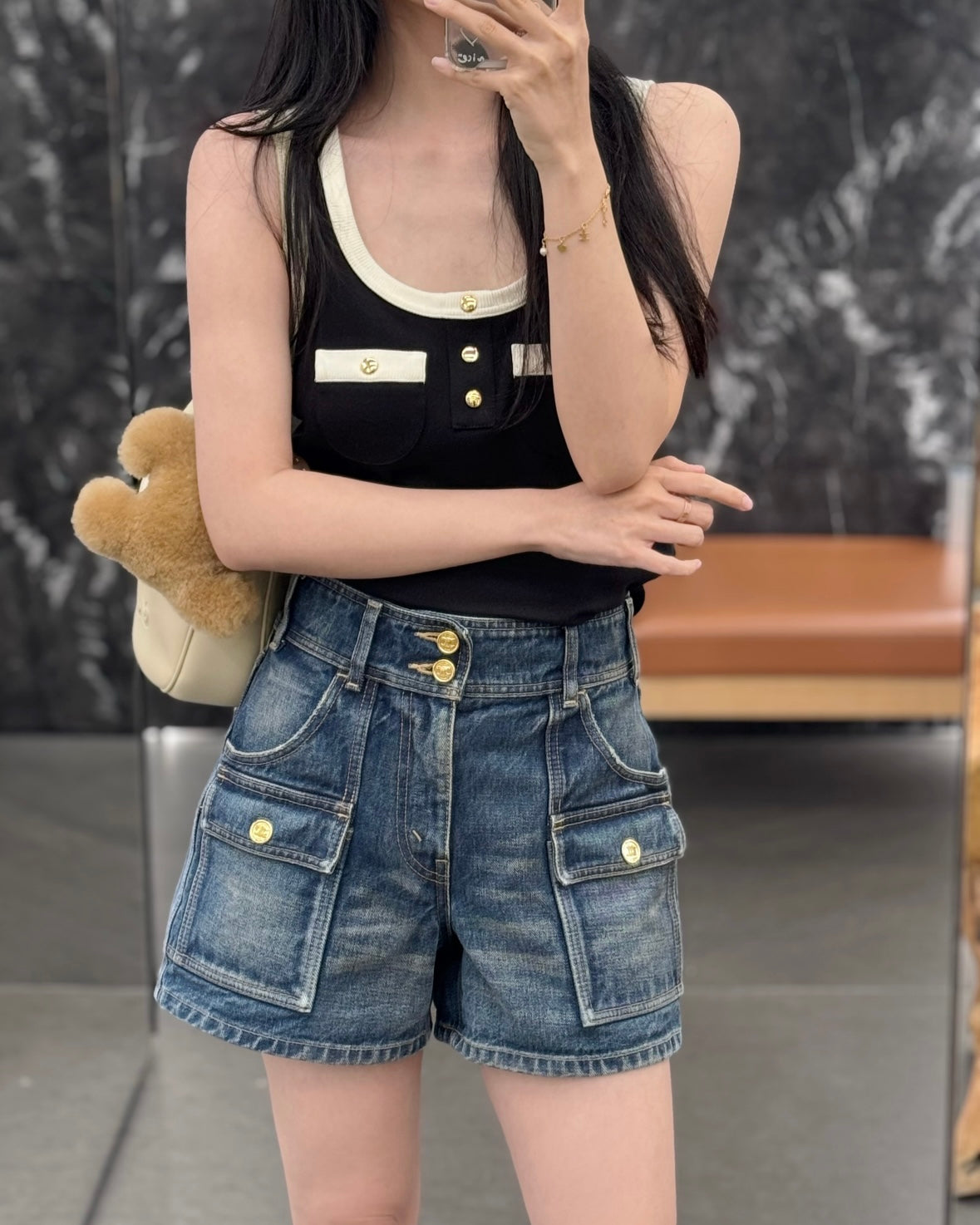 체인2호 / 셀린느 여성 데님 반바지