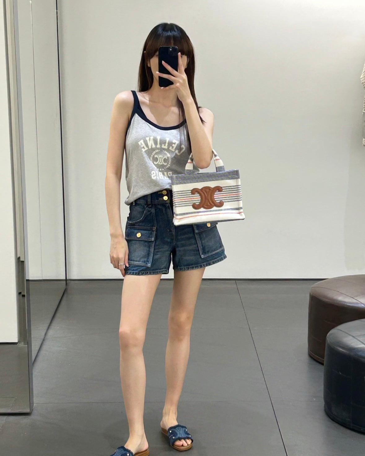 체인2호 / 셀린느 여성 셀린 프린트 나시
