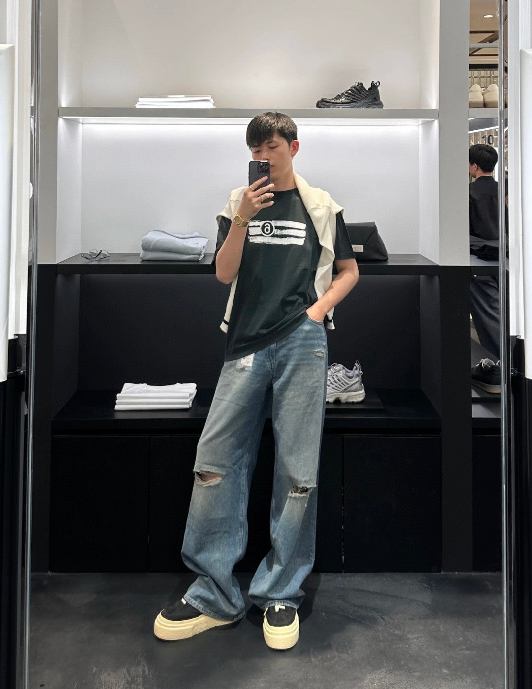 체인2호 / 메종마르지엘라 남성 반팔 티셔츠