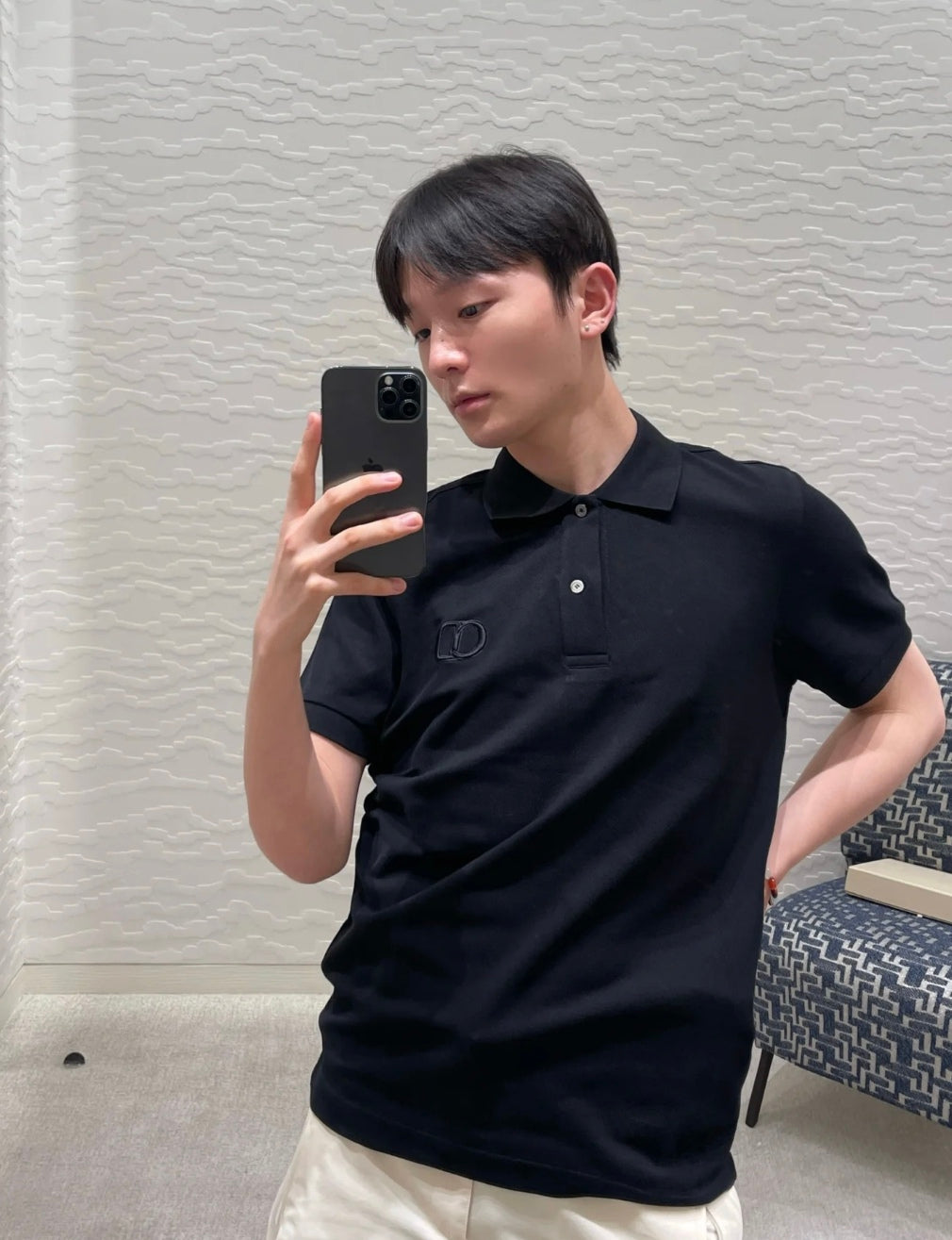 BVG / 디올 남성 폴로넥 반팔 셔츠