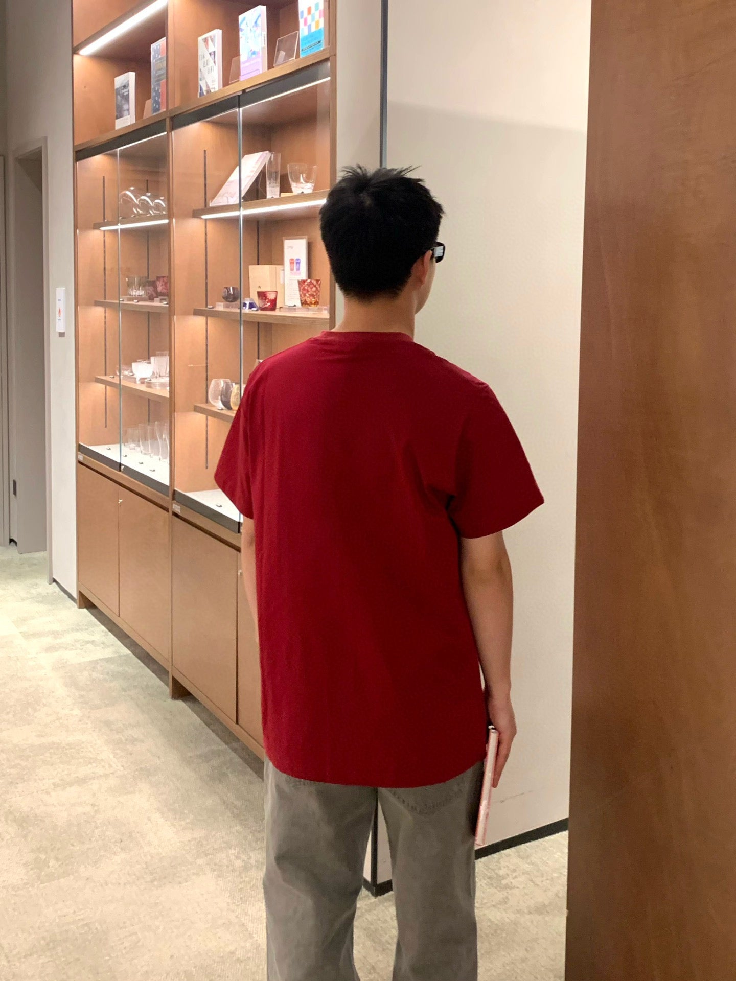 사슬 / 로에베 남성 로고 자수 반팔 티셔츠
