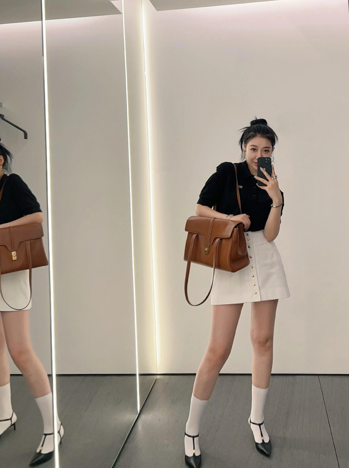 사슬 / 발렌시아가 남성 로고 프린트 라운드넥 반팔 티셔츠
